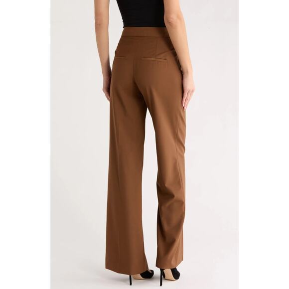 VERONICA BEARD Tonelli Brown Wool Blend Pants - Picture 2 of 8